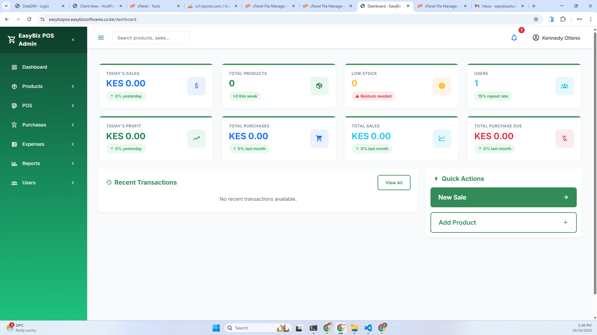 EasyBiz POS Dashboard